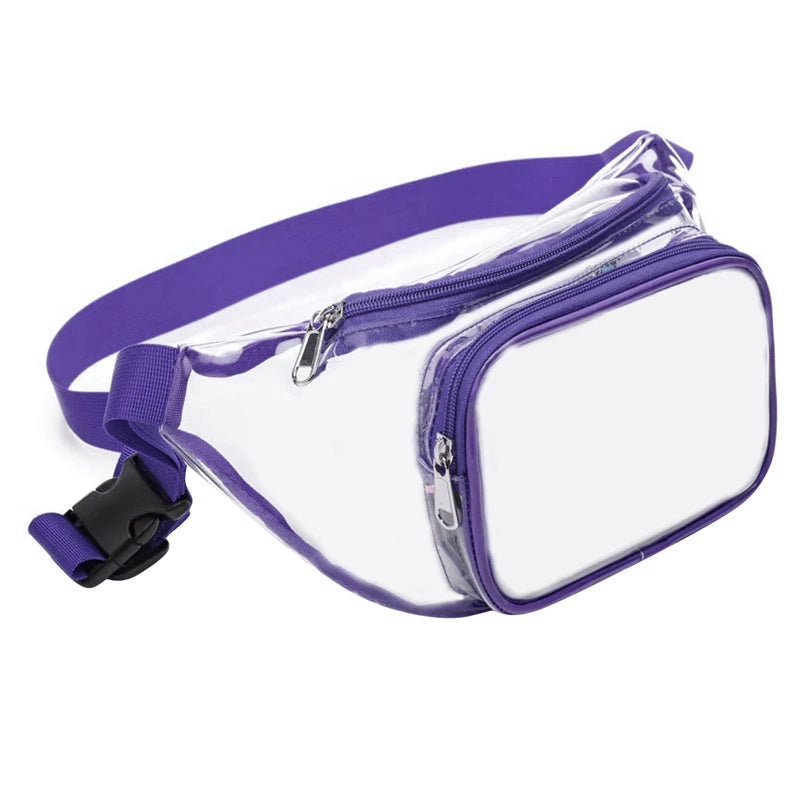 Clear fanny pack stadium approved blue