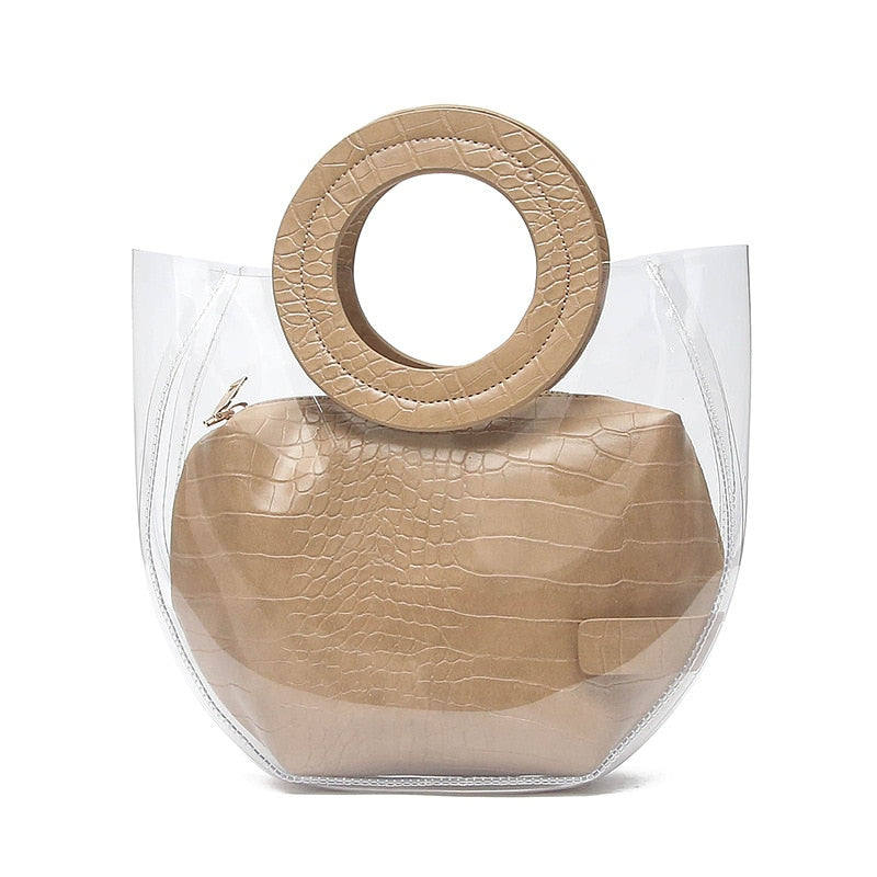 Clear Bag With Round Handle