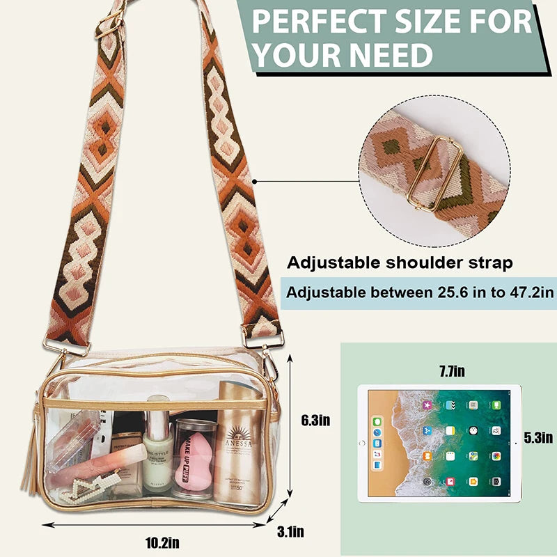 See through plastic purse for sporting events