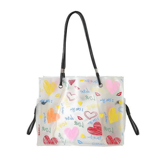 Large Clear Floral Tote