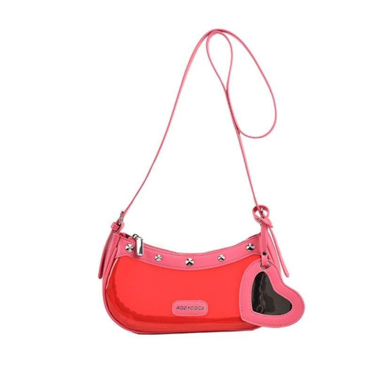 transparent red purse