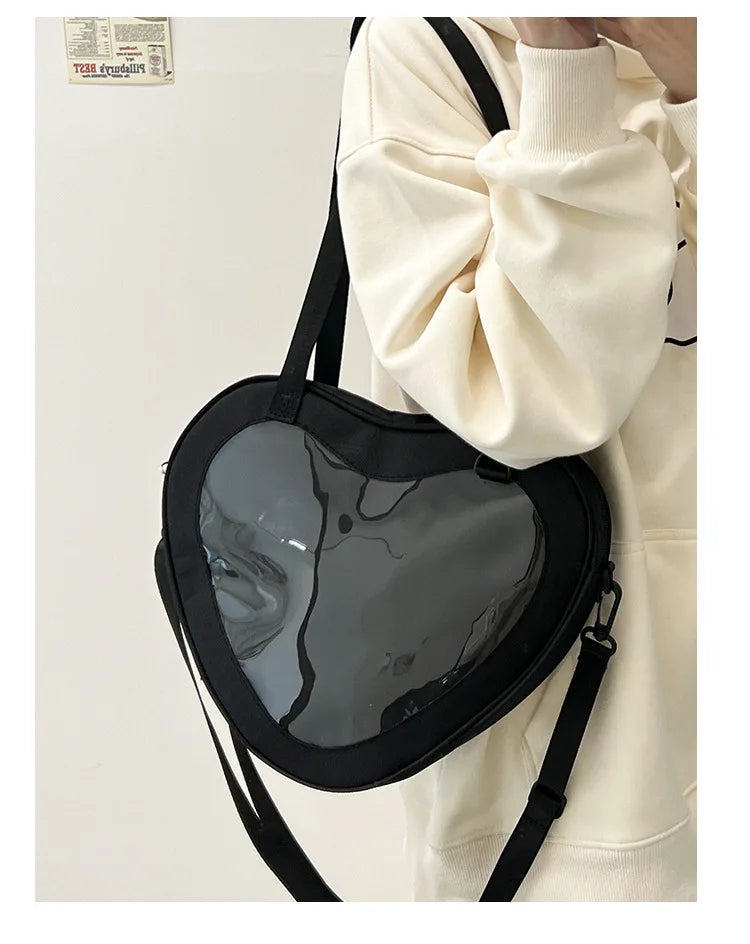 Clear heart shaped purse