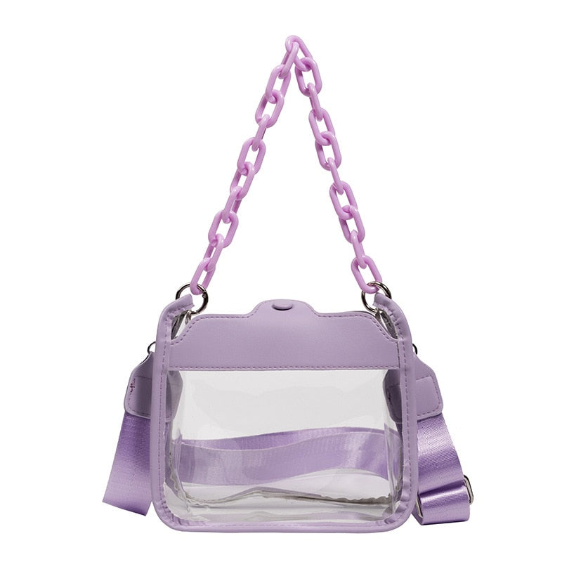 Transparent Purse With Chain