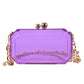 Purple Transparent Chain Purse Bag