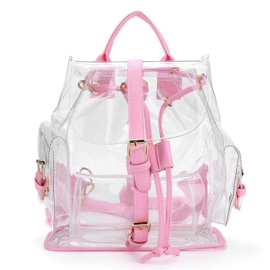 Transparent Pink Backpack