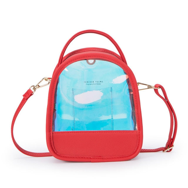 Red Clear Backpack