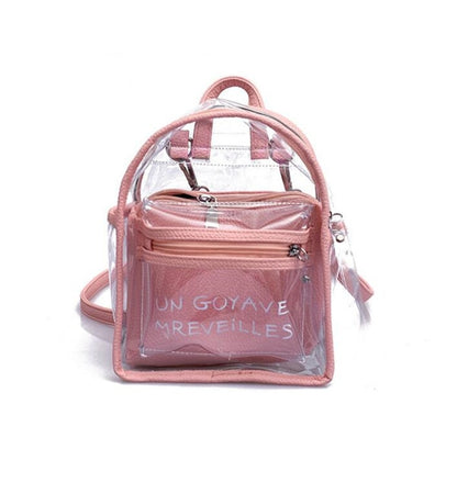 See Through Light Pink Backpack