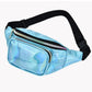 Clear holographic fanny pack blue