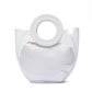White Clear Bag With Round Handle