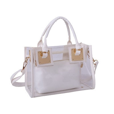 White Transparent Crossbody Purse