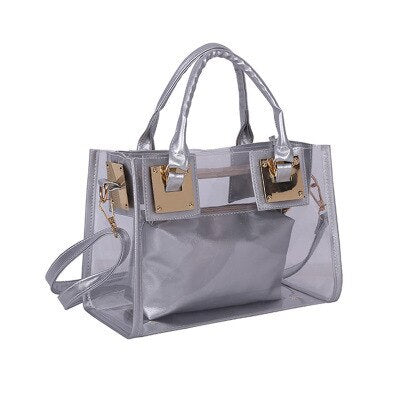 Gray Transparent Crossbody Purse