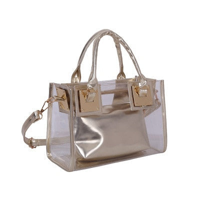 Silver Transparent Crossbody Purse