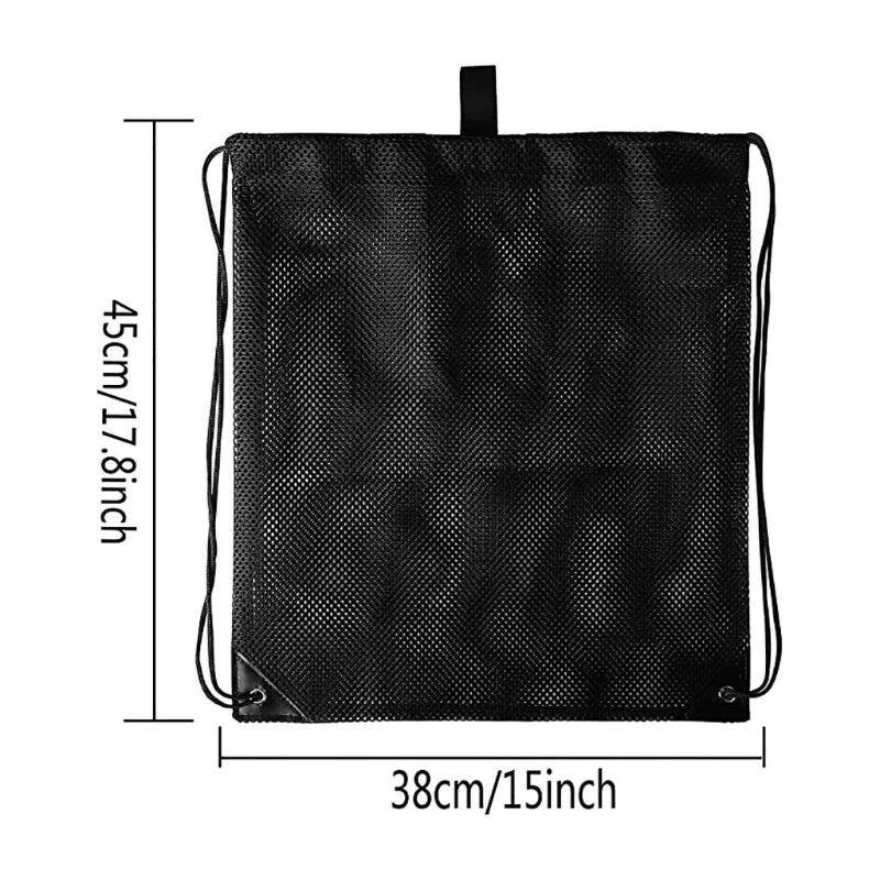 Clear mesh drawstring backpack