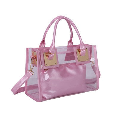 Pink Transparent Crossbody Purse