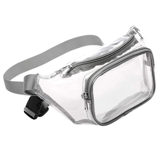 Clear fanny pack stadium approved grey