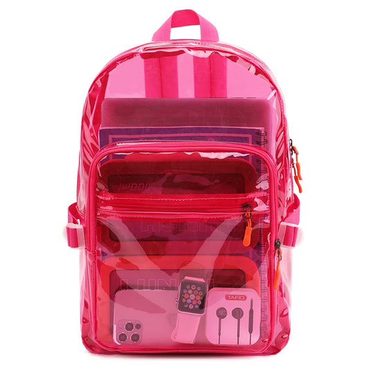 Red Clear backpack heavy duty
