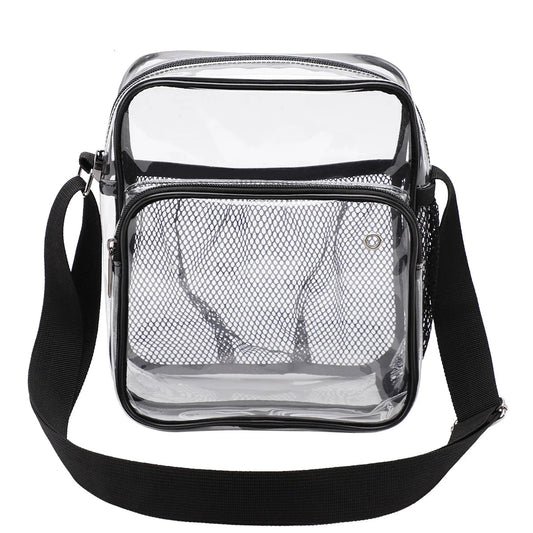 clear crossbody purse for stadium black