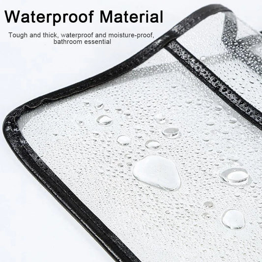Clear hanging toiletry bag