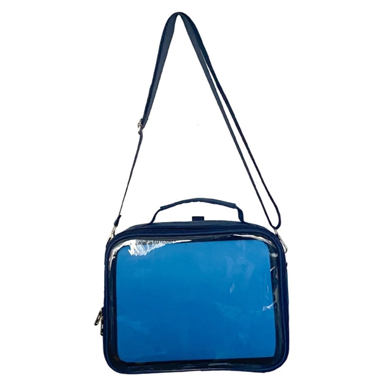 Clear square purse blue