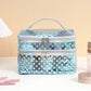 blue Double sided clear cosmetic bag