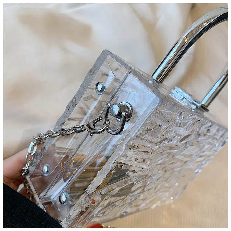 Mini Clear Box Bag Rhinestone & Bow Decor | SHEIN
