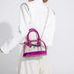 Clear top handle purse pink