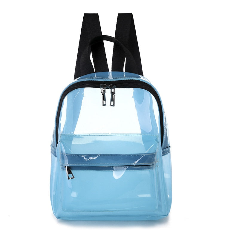 Blue See Through Backpack