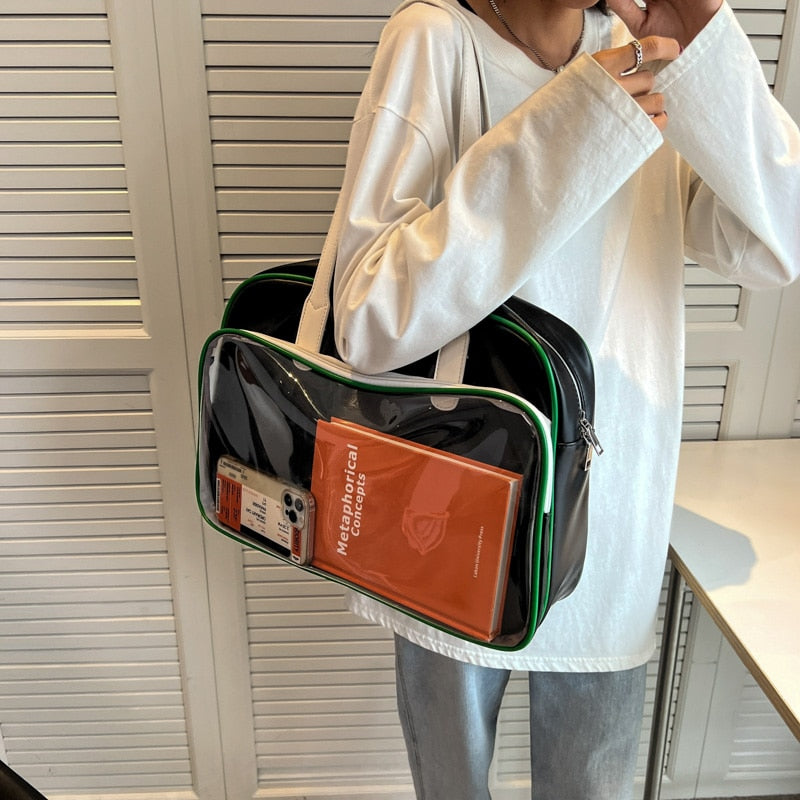 Clear Pocket Tote Bag