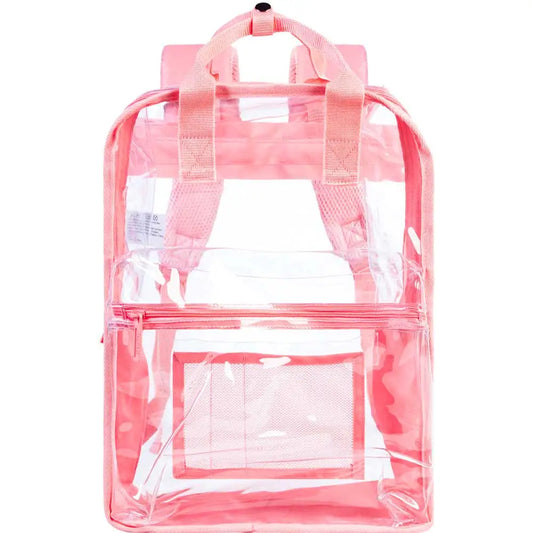 Pink Clear large backpack