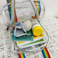 Clear Backpack Rainbow Straps