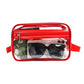 Transparent fanny pack red