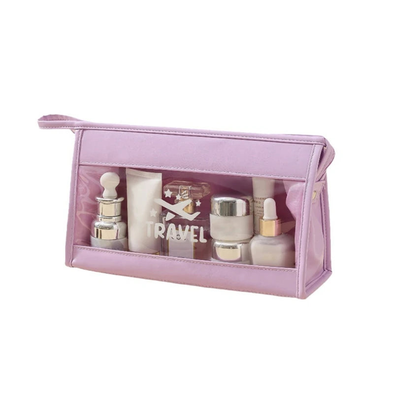 purple Small clear makeup bag