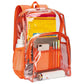 Orange Large Clear Backpack