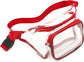 Clear waterproof fanny pack red