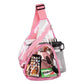 Clear sling bag pink