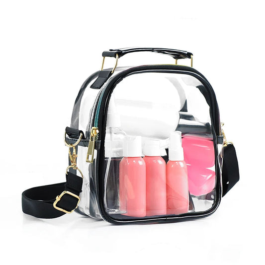 Clear plastic purse for football games