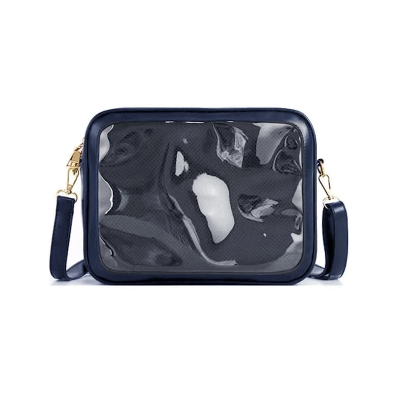 Box purse clear blue