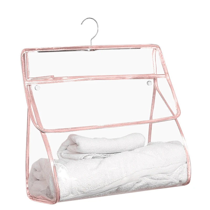 Pink Clear hanging toiletry bag