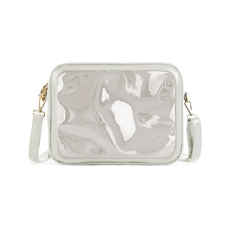 Box purse clear white