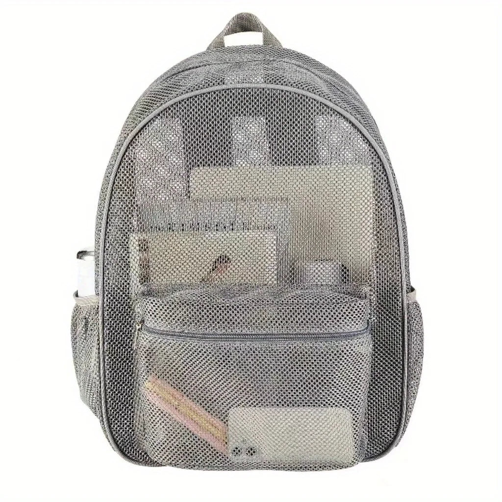 See through mesh backpack