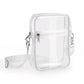 Clear crossbody cell phone purse white
