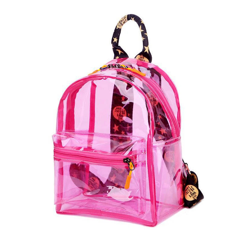 Clear backpack 12x12x6 stadium approved pink