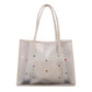 Women's clear tote bag white
