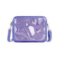 Box purse clear purple