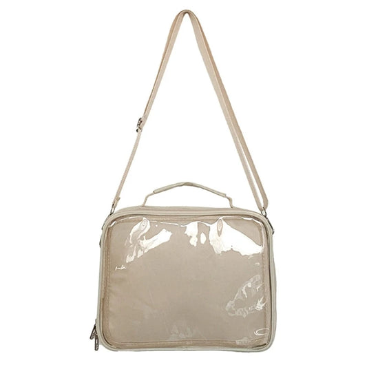 Clear square purse white