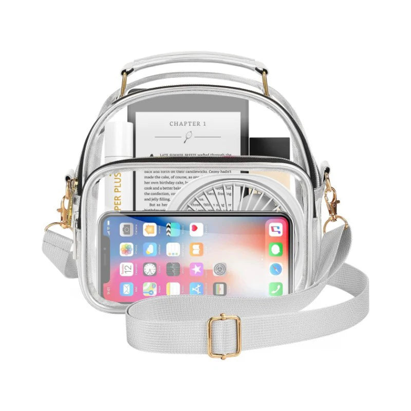Clear plastic purses for sporting events white