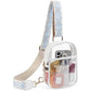 transparent pvc sling bag white