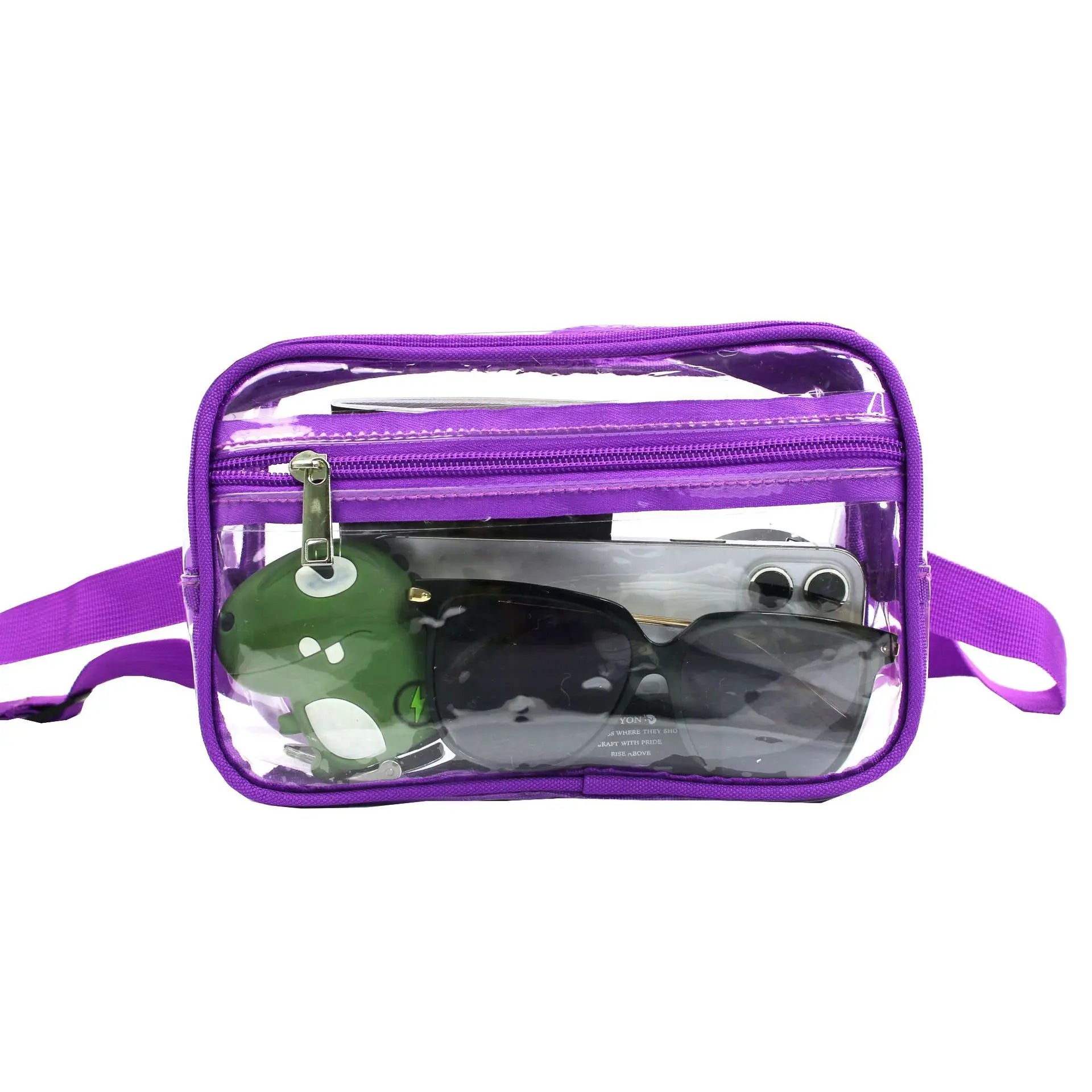 Transparent fanny pack purple