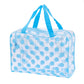 Blue Clear cosmetic bag with handles