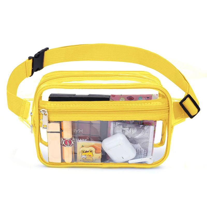 Clear fanny pack yellow